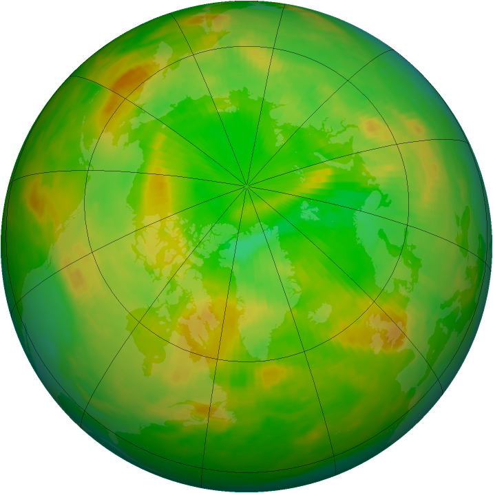 Arctic ozone map for 24 June 1979